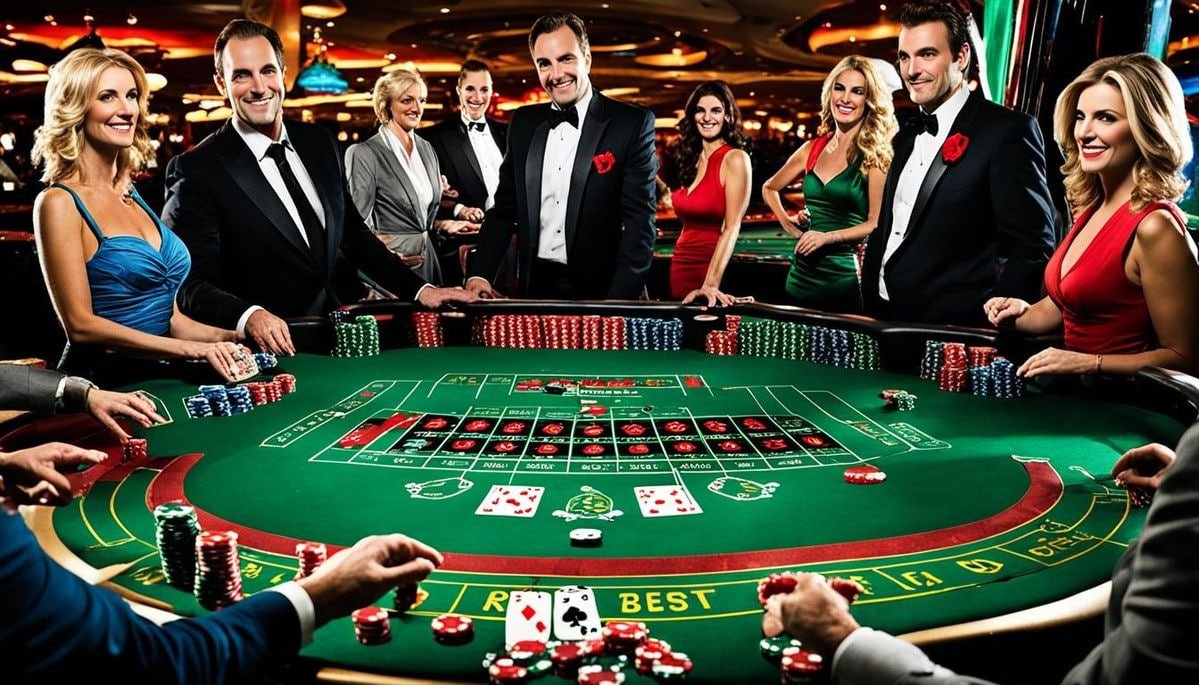 Live dealer studio setup with multiple camera angles and card table